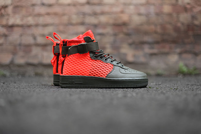 Nike sf air force 1 hot sale mid red