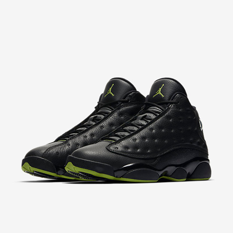 Black and lime green sales 13 jordan