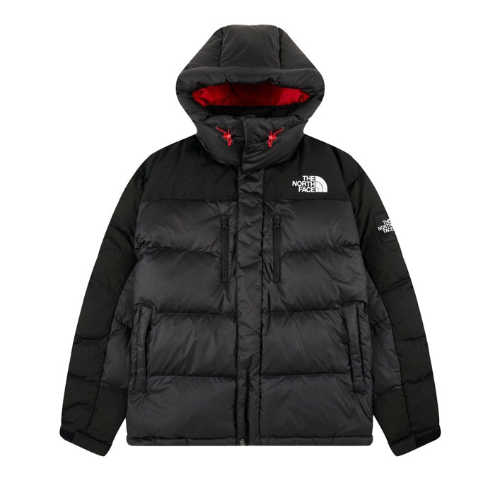 North face nuptse red on sale black