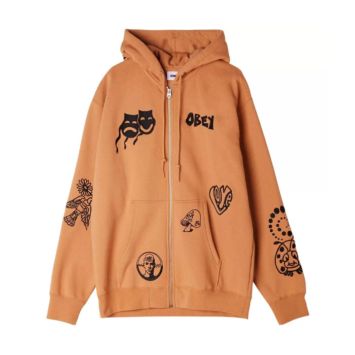 Obey hot sale zip hoodie