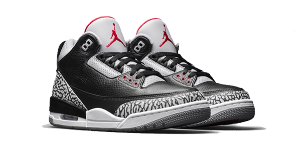 Jordan black 3 on sale cement