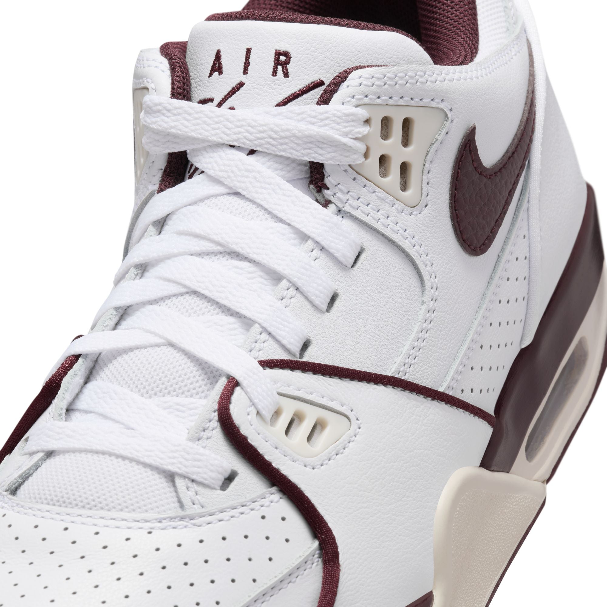 Nike Air Flight 89 Low White Burgundy Crush Phantom