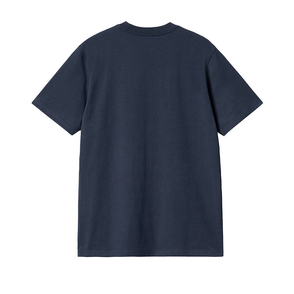 Carhartt WIP SS Script T Shirt Air Force Blue Malbec