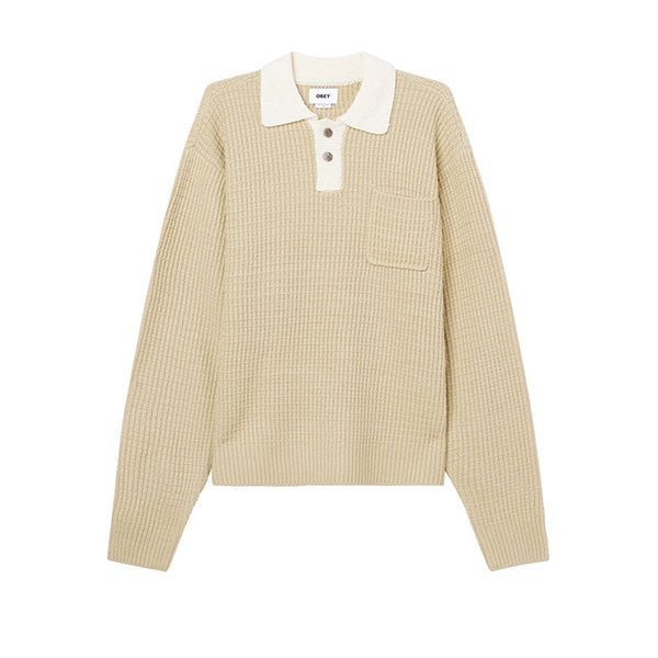 Obey Danny Polo Sweater Khaki