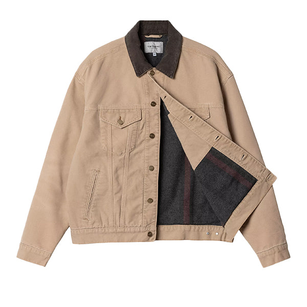 Carhartt WIP Dayton Trucker Jacket Dusty Hamilton Brown Tobacco Stone Canvas