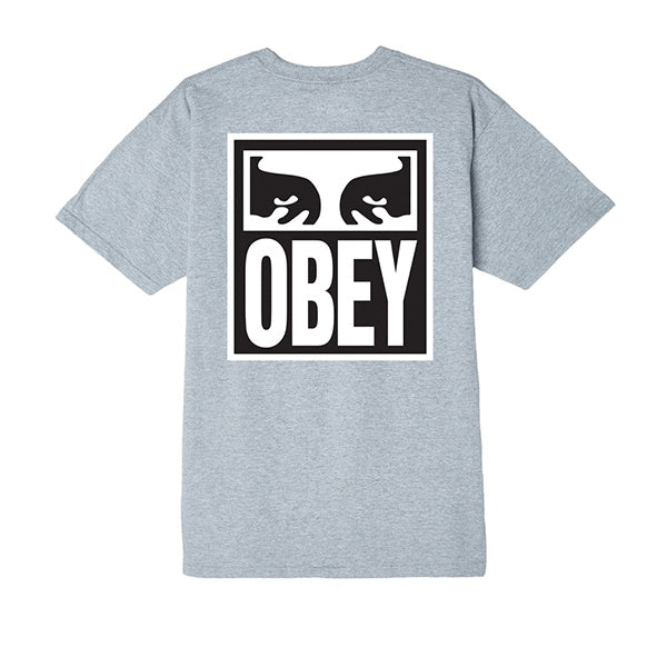 Obey Eyes Icon 2 T Shirt Heather Grey