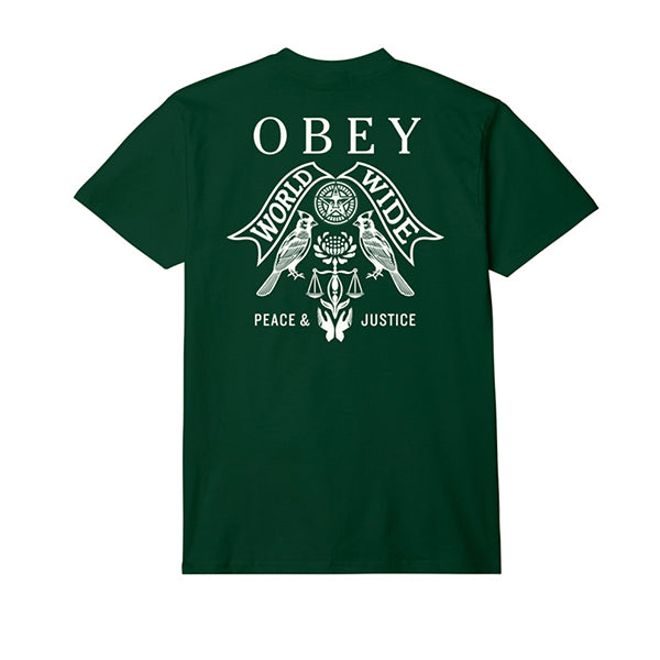 Obey Birds Of Justice T-Shirt Forest Green