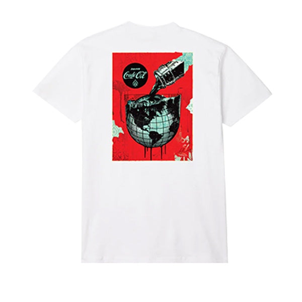 Obey Drink Cude Oil Cop T-Shirt White