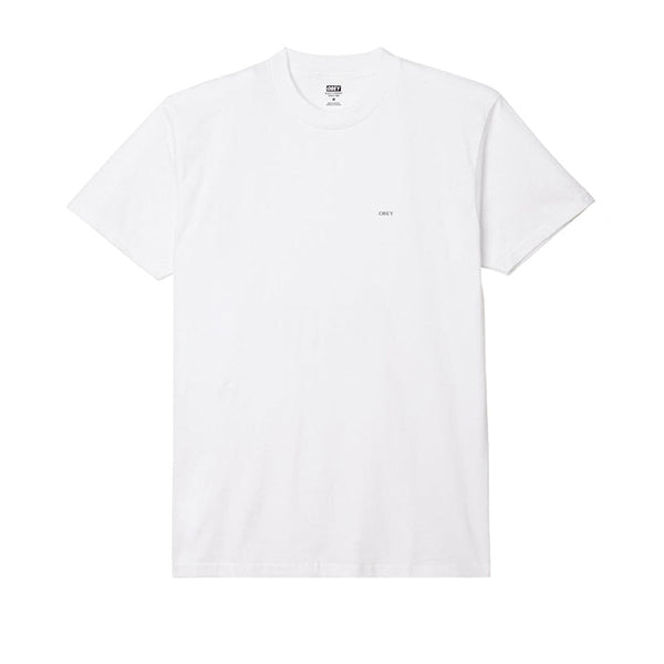 Obey Geometric Power Canvas T Shirt White