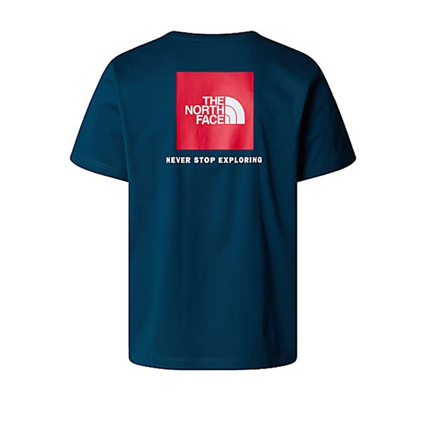 The North Face SS Redbox NSE T Shirt Midnight Petrol TNF Red