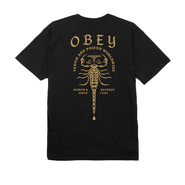 Obey Scorpion T Shirt Black