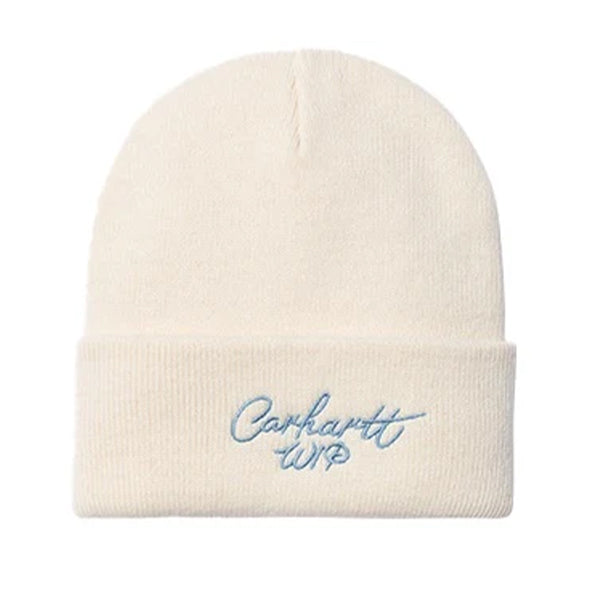 Carhartt WIP Signature Script Beanie Natural Dusty Ice