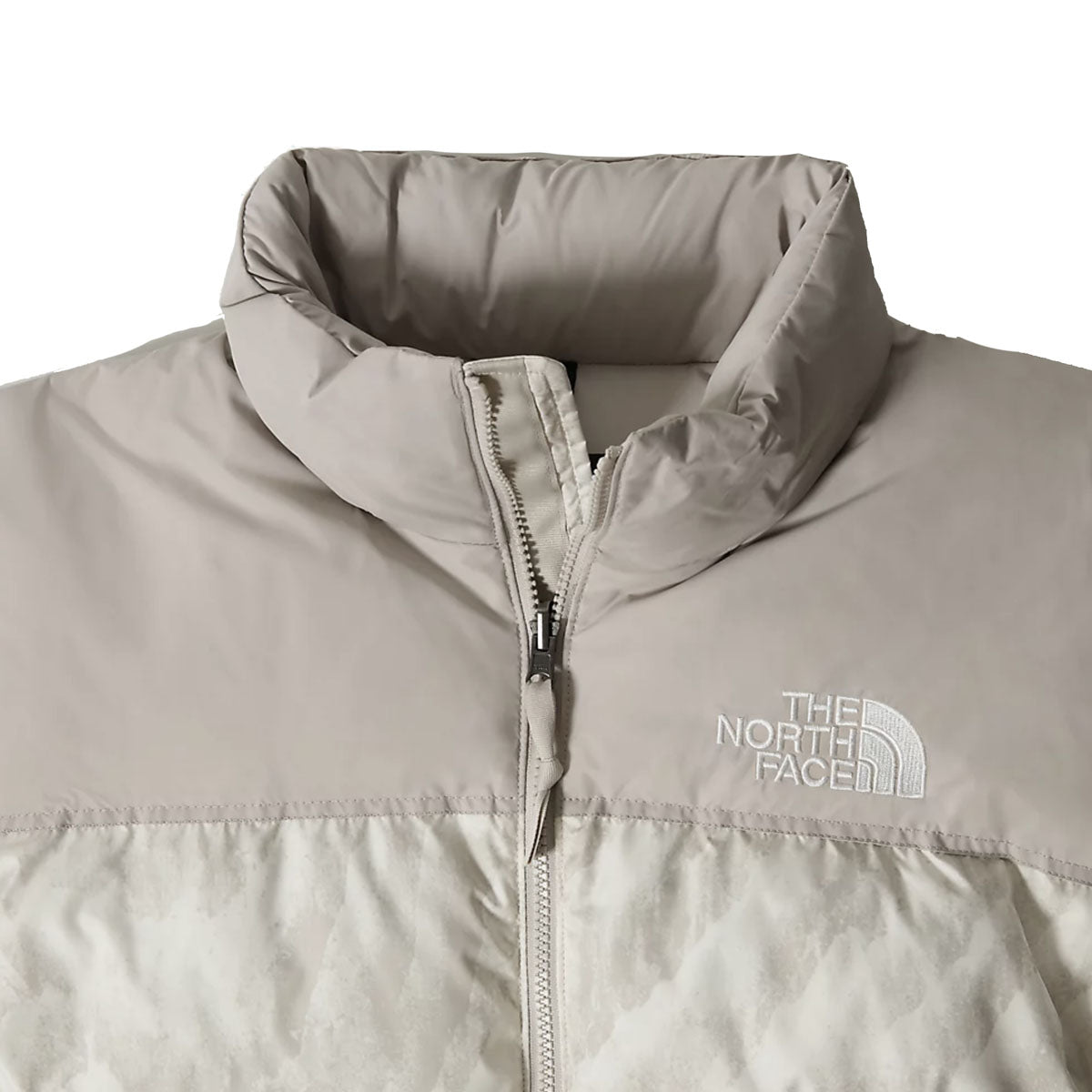 The North Face M 1996 Printed Retro Nuptse Jacket Silver Grey Wooden Tiger Print