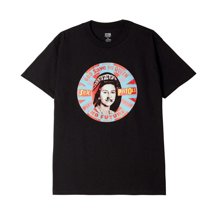 Obey Queen Badge T shirt Black