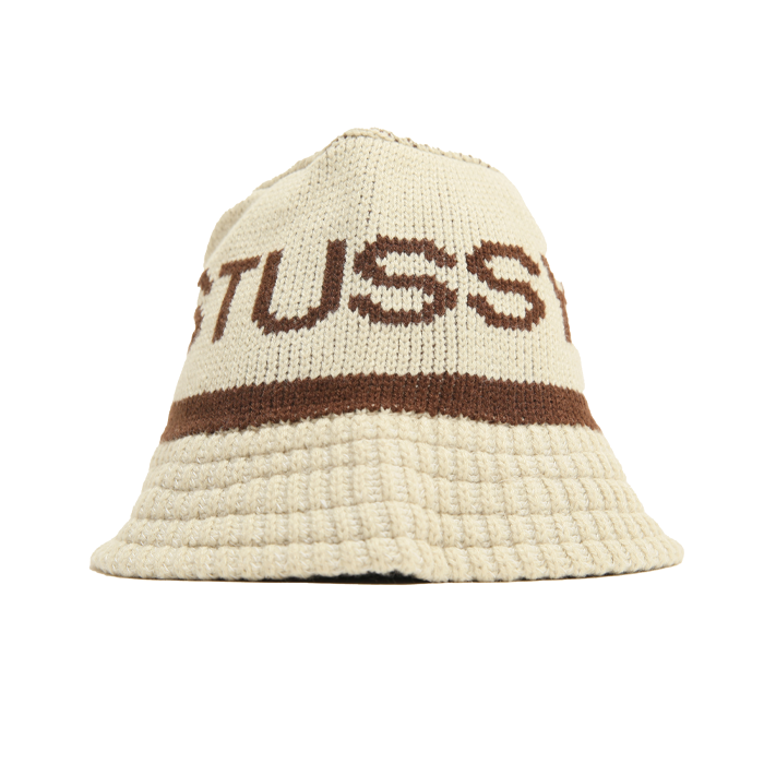 Stussy Jacquard Knit Bucket Hat Natural