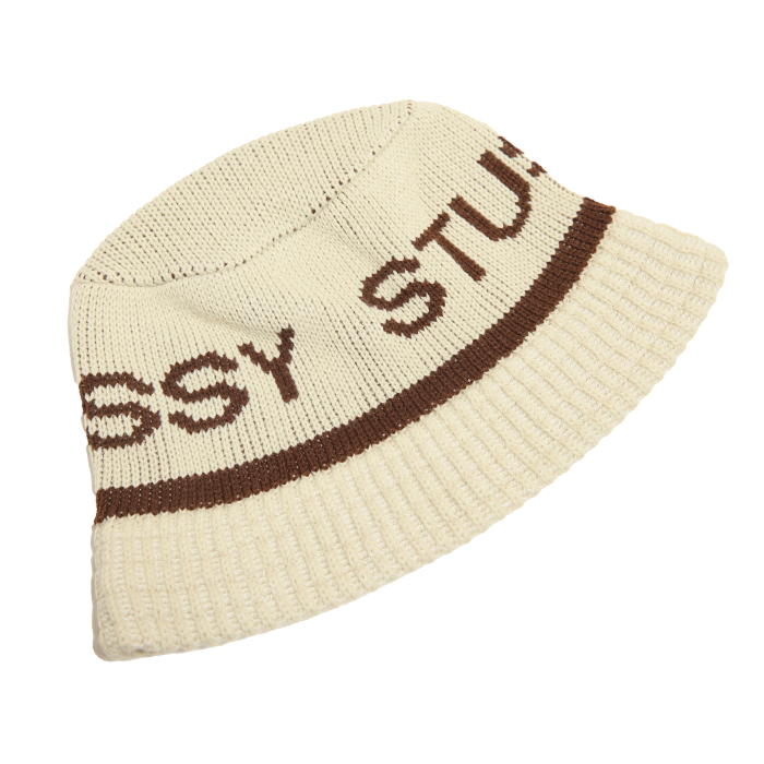 Stussy bucket hat beige on sale