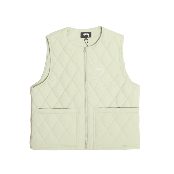 Stussy Diamond Quilted Vest Sage