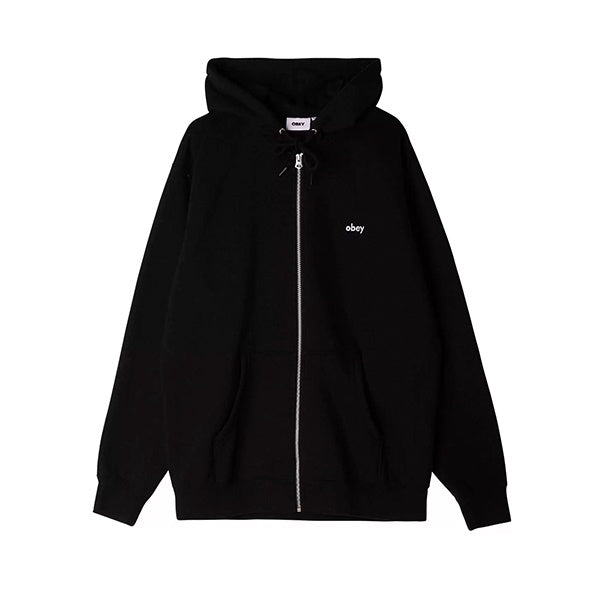 Obey Tap Zip Hood Black